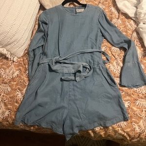 Asos design denim short romper